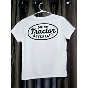 RARE Tractor Beverage T-shirt~Unisex Size Medium~Limited Edition~White & Black